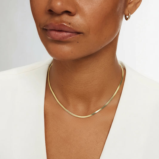 Aidee Leontine 14 Karat Gold Snake Necklace - - Isabel Bernard