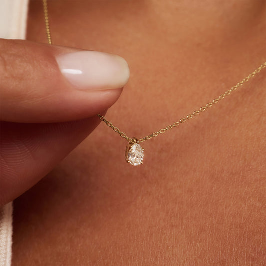 De la Paix Eloise 14 karat gold necklace with diamond 0.15 carat - - Isabel Bernard