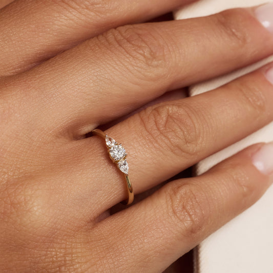 De la Paix Nancy 14 karat gold ring with diamond 0.32 carat - - Isabel Bernard