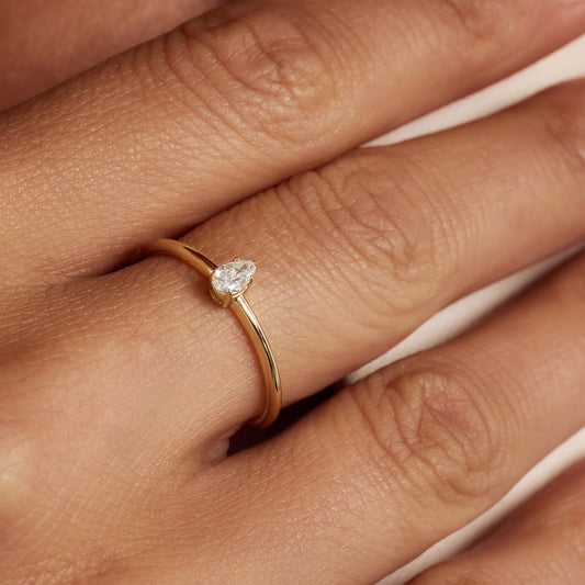 De la Paix Eloise 14 karat gold ring with diamond 0.15 carat - - Isabel Bernard