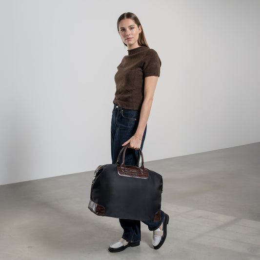 Cadeau d'Isabel black back pack and weekend bag small - - Isabel Bernard