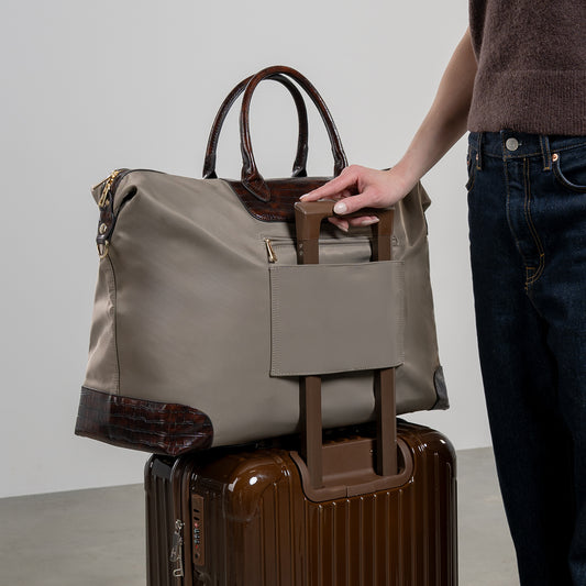 Du Louvre Clarice taupe weekend bag medium - - Isabel Bernard