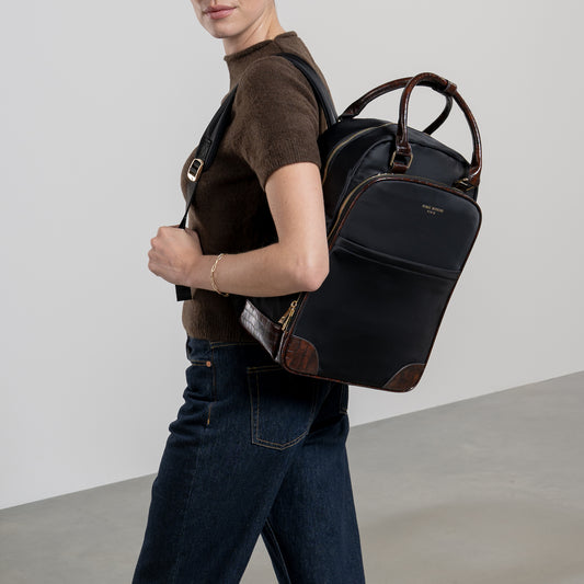 Cadeau d'Isabel black back pack and weekend bag small - - Isabel Bernard