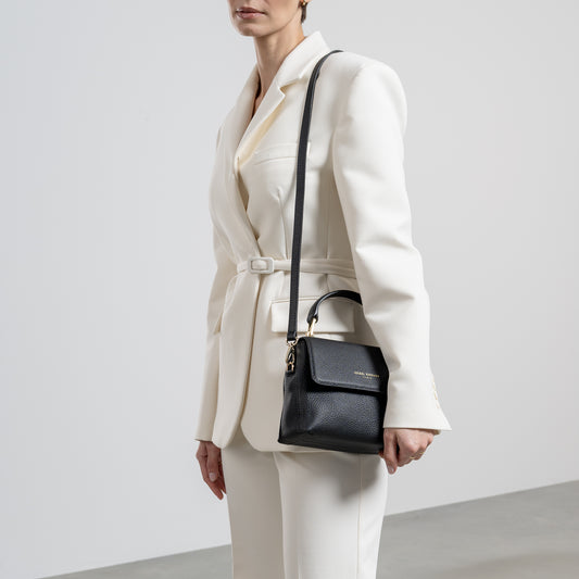 Cadeau d'Isabel black calfskin leather handbag and wallet set - - Isabel Bernard