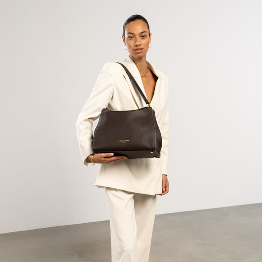 Honoré Emma Dark Brown Shoulder Bag - - Isabel Bernard
