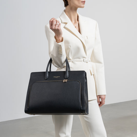 Cadeau d'Isabel black calfskin leather handbag and wallet set - - Isabel Bernard