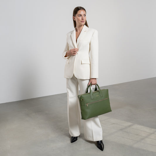 Cadeau d'Isabel green calfskin leather handbag and wallet set - - Isabel Bernard