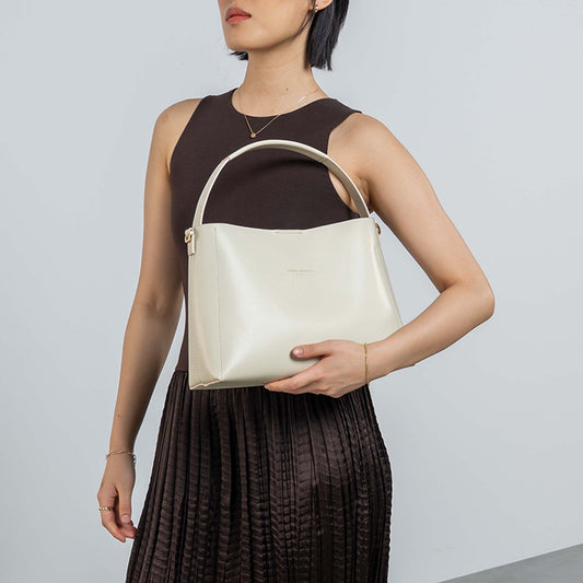 Montmartre Béatrice creme vegetable tanned leather handbag - - Isabel Bernard