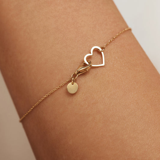 Belleville Amore 14 karat gold bracelet with heart - - Isabel Bernard