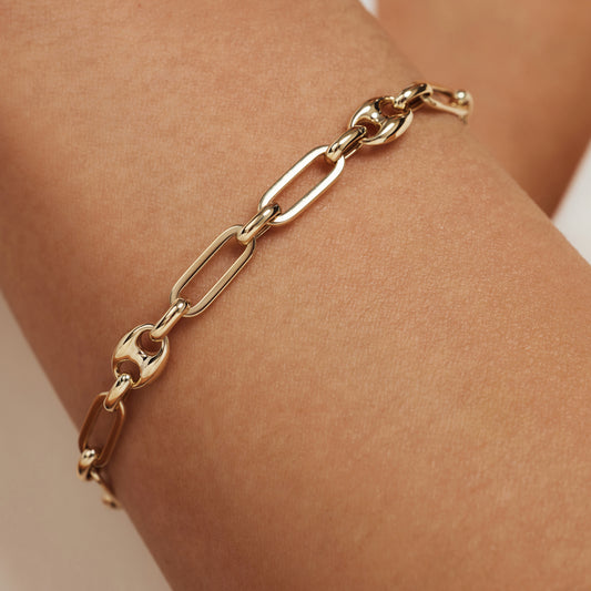 Aidee Demie 14 karat gold link bracelet - - Isabel Bernard