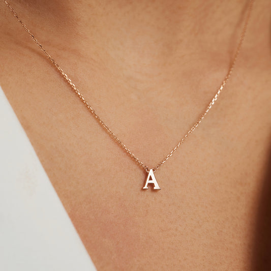 La Concorde Chloé 14 karat rose gold initial collier with letter - - Isabel Bernard