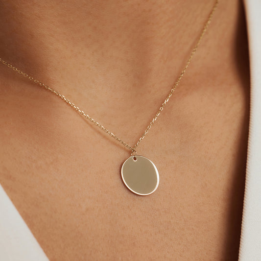 Le Marais Jeanne 14 karat gold necklace with coin - - Isabel Bernard