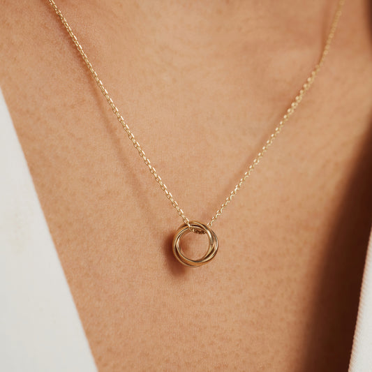 Rivoli Méline 14 karat gold necklace with rings - - Isabel Bernard