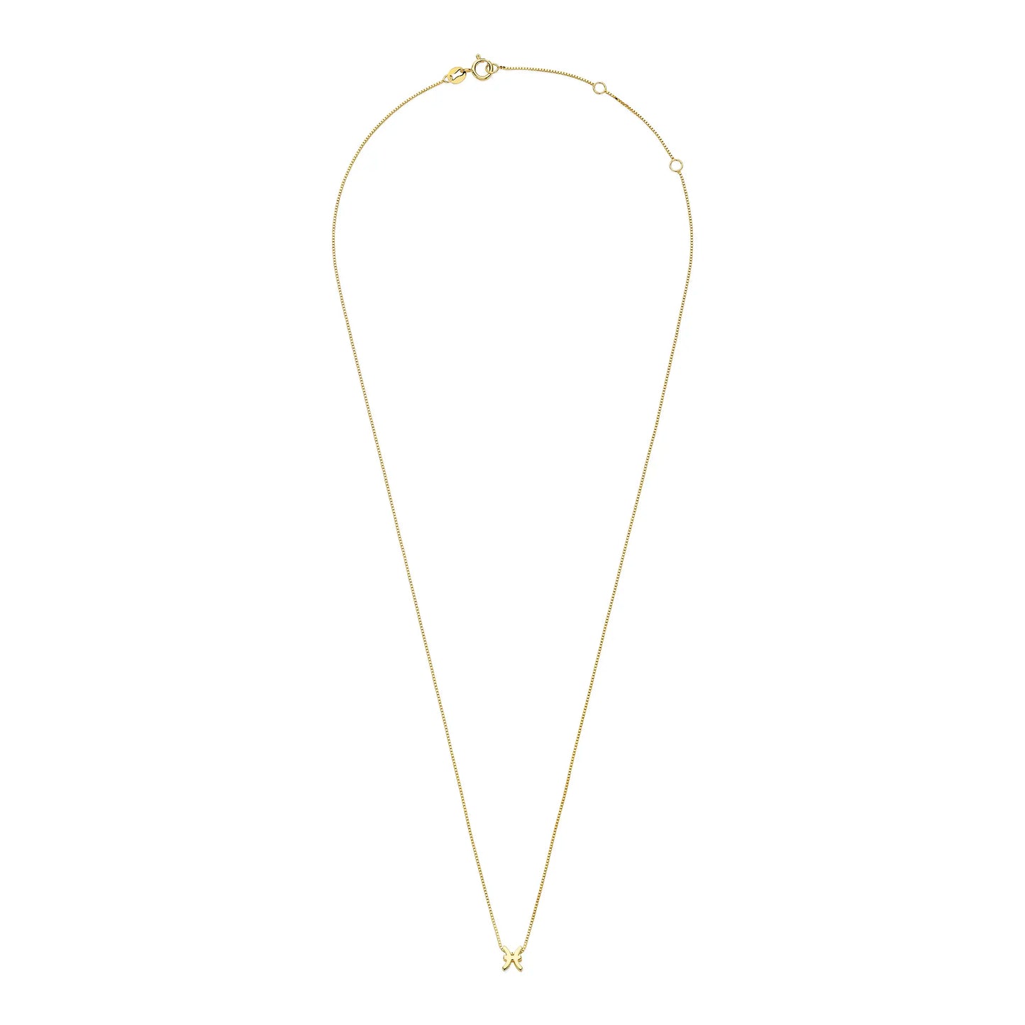 Étoiles d’Or Pisces 14 Carat Gold Venetian Necklace With Horoscope - - Isabel Bernard