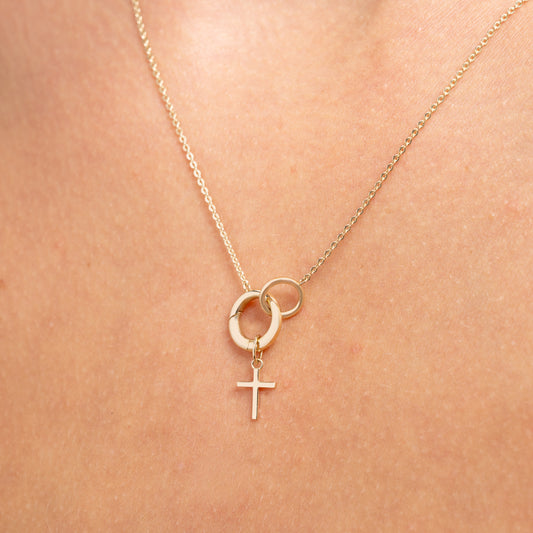 Le Marais Cross 14 karat gold charm - - Isabel Bernard