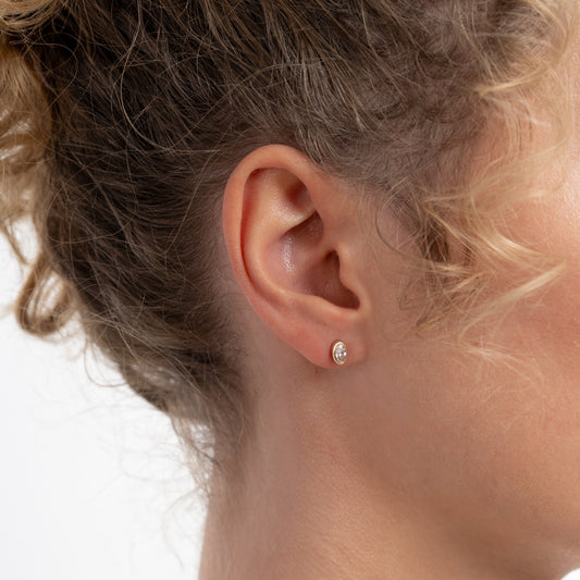 Cadeau d'Isabel 14 karat gold necklace, bracelet and ear studs set with zirconia stones - - Isabel Bernard