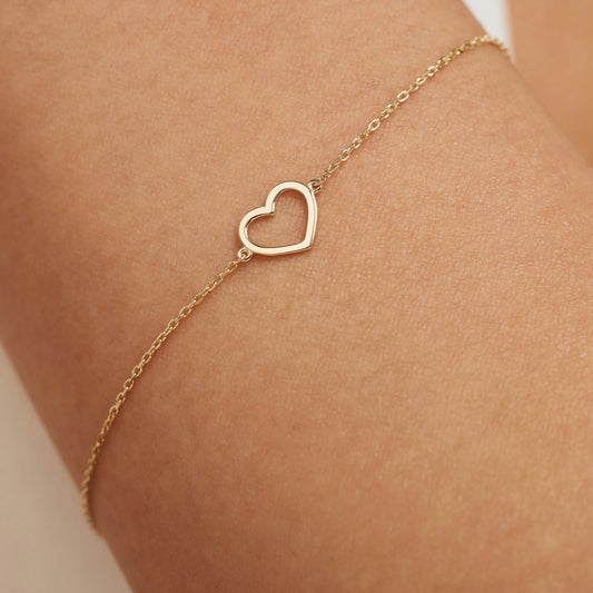 Belleville Amore 14 karat gold bracelet with heart - - Isabel Bernard
