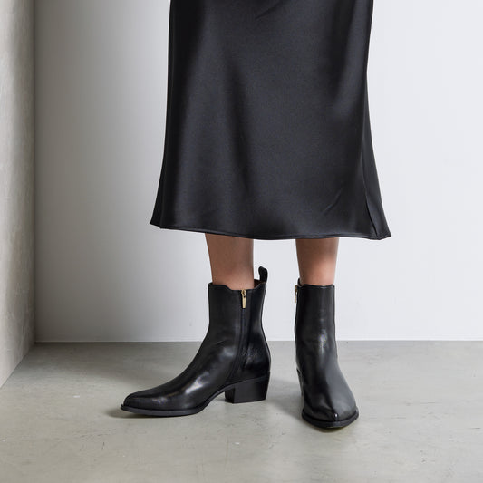 Vendôme Amandine black calfskin leather boots - - Isabel Bernard