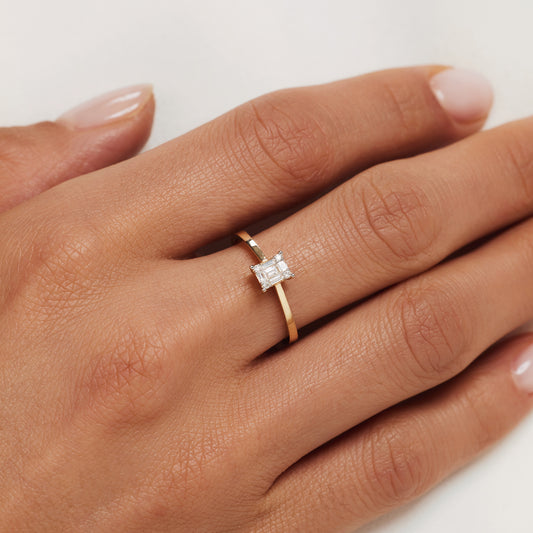 De la Paix Maxime 14 karat gold ring with diamond 0.13 carat - - Isabel Bernard