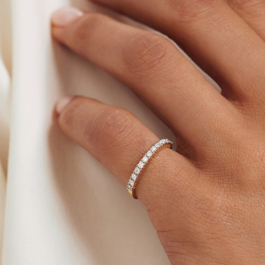 De la Paix Madeline 14 karat gold ring with diamond 0.18 carat - - Isabel Bernard