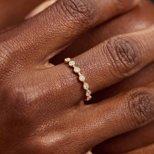 De la Paix Flavie 14 Karat gold ring with diamond 0.18 carat - - Isabel Bernard