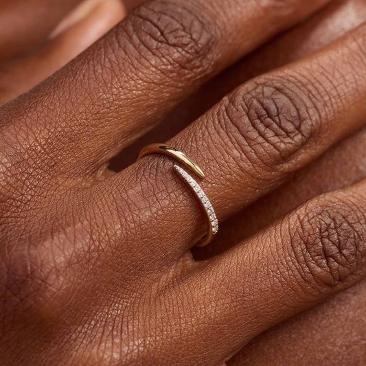 De la Paix Flavie 14 Karat gold ring with diamond 0.08 carat - - Isabel Bernard