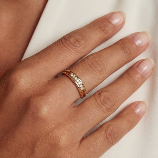 De La Paix Ayla Ring With Diamonds 0.05 Carat - - Isabel Bernard