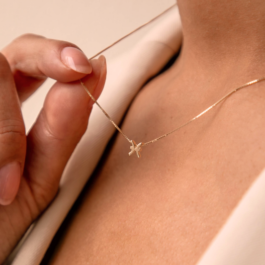 Étoiles d’Or Pisces 14 Carat Gold Venetian Necklace With Horoscope - - Isabel Bernard