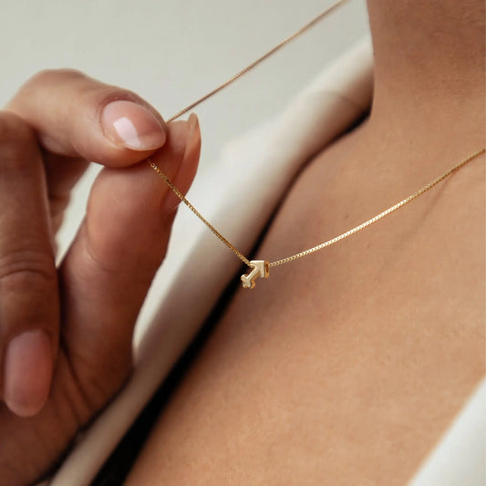 Étoiles d’Or Sagittarius 14 Carat Gold Venetian Necklace With Horoscope - - Isabel Bernard