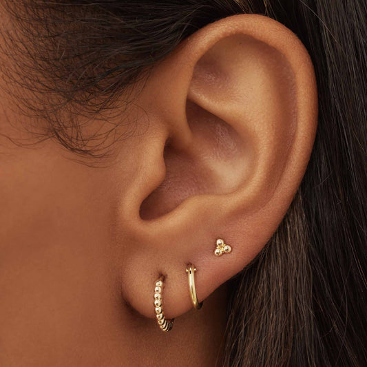 Rivoli Claire 14 karat gold ear studs - - Isabel Bernard