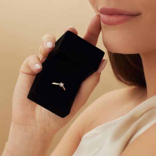Cadeau d'Isabel black luxury ring box - - Isabel Bernard