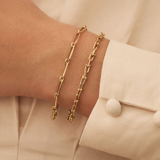 Aidee Raissa 14 karat gold link bracelet - - Isabel Bernard