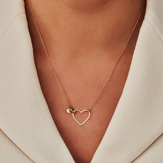 Belleville Amore 14 karat gold necklace with heart - - Isabel Bernard