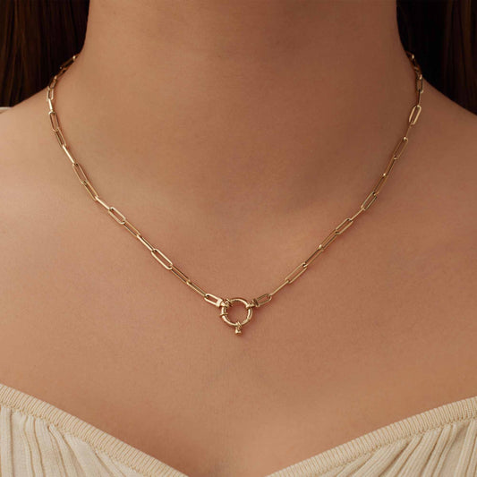 Cadeau d'Isabel 14 karat gold link necklace and link bracelet gift set - - Isabel Bernard