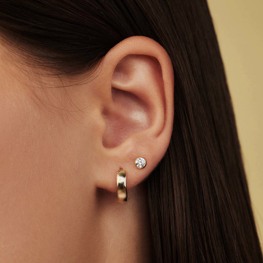 Rivoli Morgane 14 karat gold hoop earrings - - Isabel Bernard