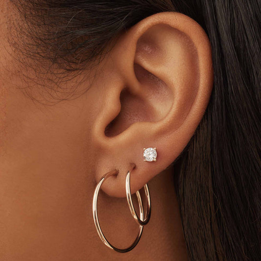 La Concorde Cerise 14 karat rose gold hoop earrings (16 mm) - - Isabel Bernard