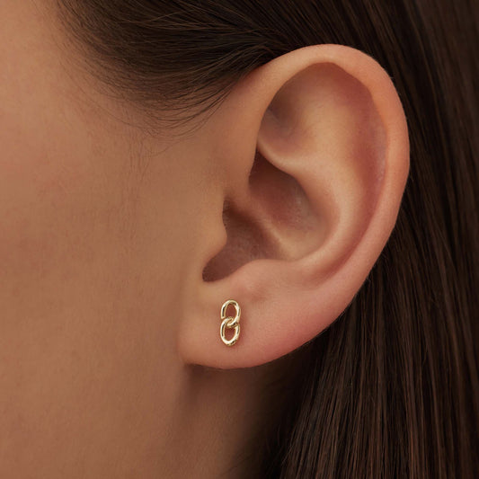 Cadeau d'Isabel 14 karat gold earring set with chains - - Isabel Bernard