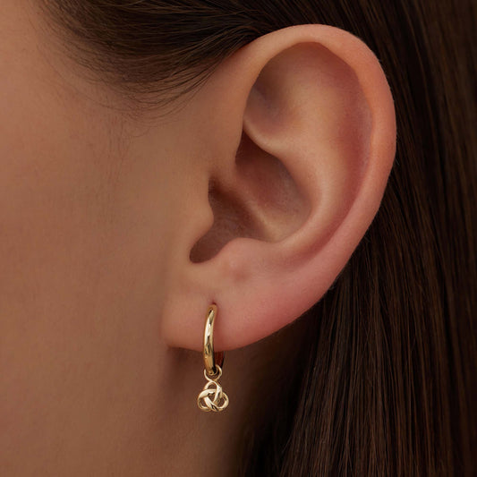 Rivoli Méline 14 karat gold hoop earrings with knot - - Isabel Bernard