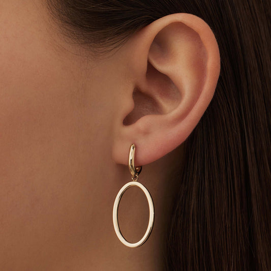 Aidee Annette 14 karat gold link drop earrings - - Isabel Bernard