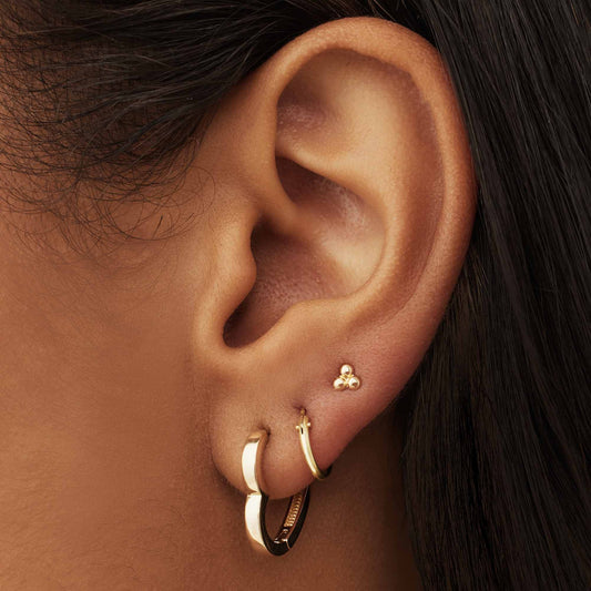 Belleville Amore 14 karat gold earrings with heart - - Isabel Bernard