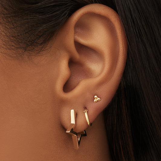 Monceau Juene 14 karat gold star earrings - - Isabel Bernard
