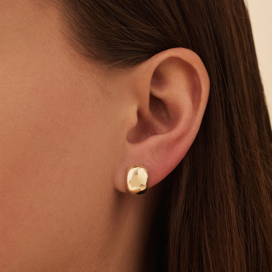 Rivoli Morgane 14 karat gold half hoop earrings - - Isabel Bernard