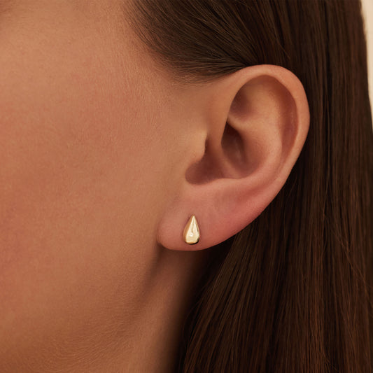 Monceau Séraphine 14 karat gold teardrop ear studs - - Isabel Bernard