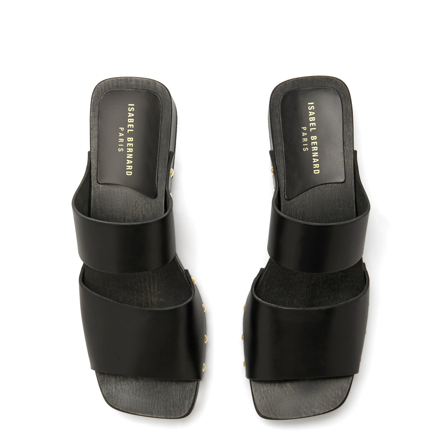 Vendôme Carmen black calfskin leather clogs - - Isabel Bernard