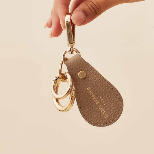 Honoré Filou taupe Airtag key ring - - Isabel Bernard