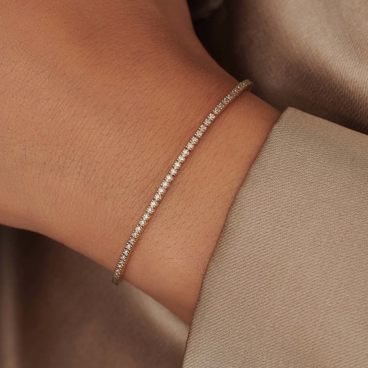 De la Paix Madeline 14 karat gold tennis bracelet with diamond 1.08 ct - - Isabel Bernard