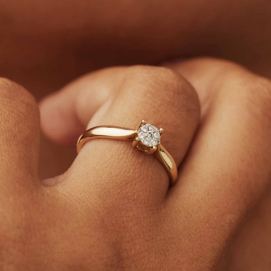 De la Paix Hanaé 14 karat gold ring with diamond 0.08 carat - - Isabel Bernard