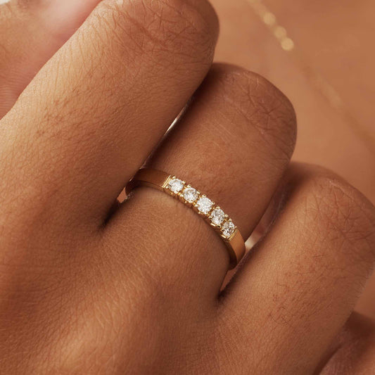 De la Paix Madeline 14 karat gold ring with diamond 0.20 carat - - Isabel Bernard