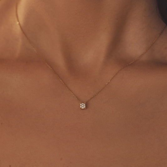 De la Paix Hanaé 14 karat gold necklace with diamond 0.08 carat - - Isabel Bernard