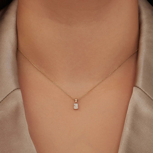 De la Paix Maxime 14 karat gold necklace with diamond 0.11 carat - - Isabel Bernard